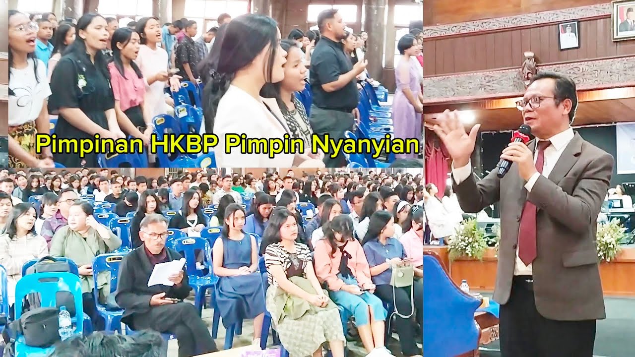 PIMPINAN HKBP, Kep. Departemen Marturia Pimpinan Nyanyian Di Depan 800an Pemuda