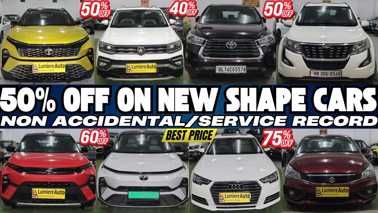 50% OFF ON 2024 MODELS | HARRIER, TAIGUN, AUDI A4, NEXON, CRYSTA, XUV 700 & MORE |