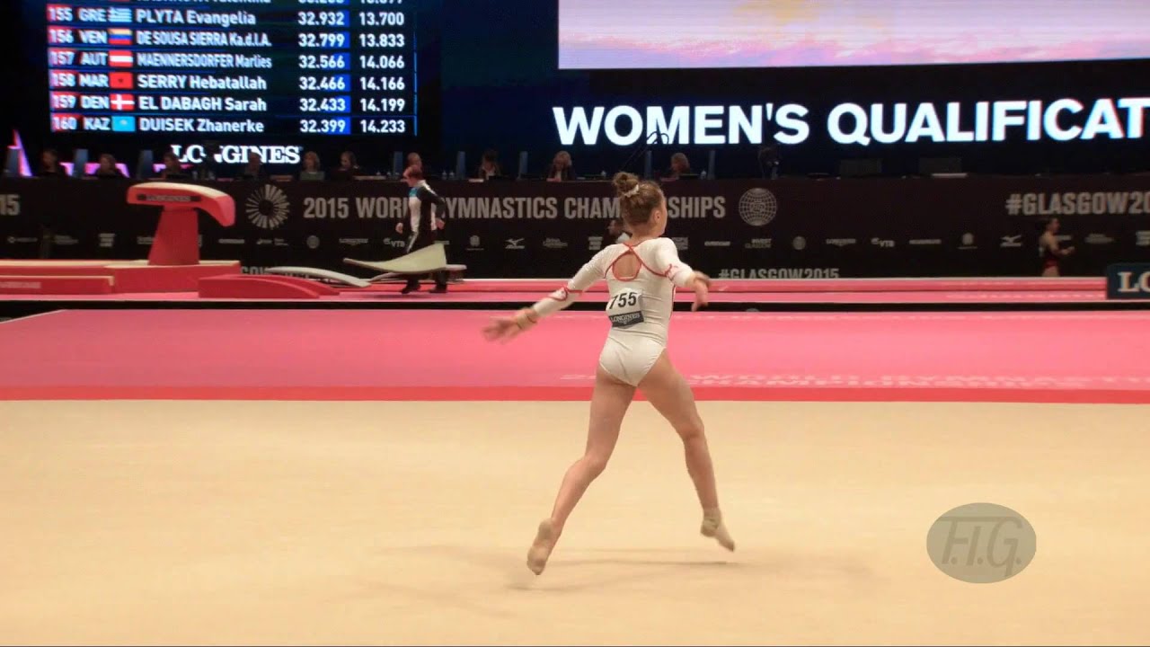 KAESLIN Ilaria (SUI) - 2015 Artistic Worlds - Qualifications Floor Exercise