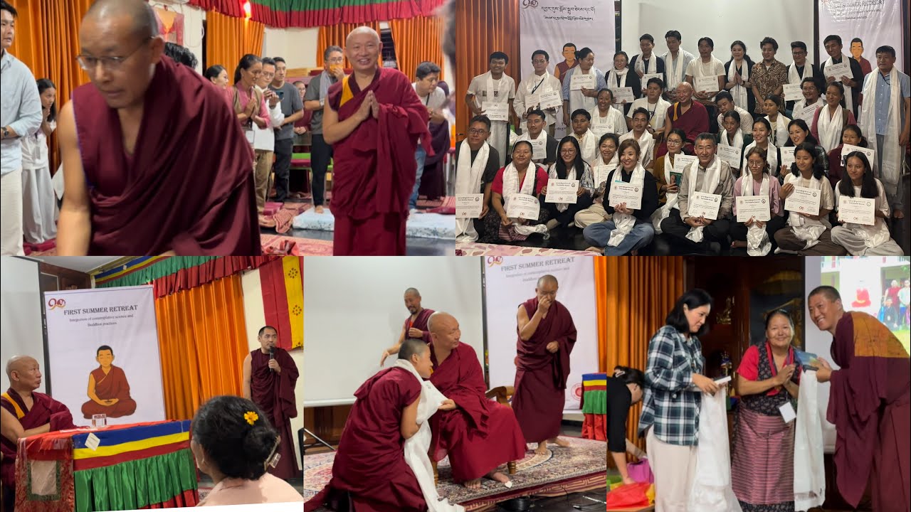 དབྱར་དུས་སྒོམ་སྒྲུབ་ཉིན་༥པ།Summer Retreat Day 5 final day Mundgod  Tibetan Settlement 