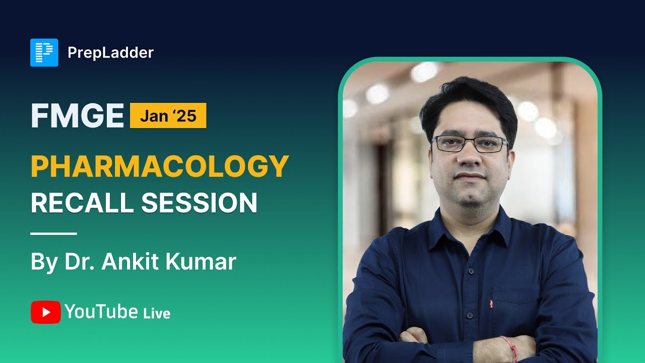 FMGE Jan '25  Pharmacology Recall by Dr. Ankit Kumar🔍
