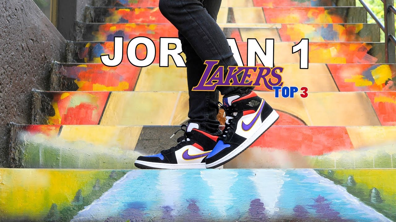 Jordan 1 Lakers Top 3 Rivals | On Foot | 4K
