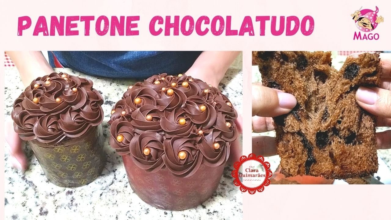 PANETONE DE CHOCOLATE, MASSA ÚMIDA QUE DESMANCHA NA BOCA (Aula Mago)