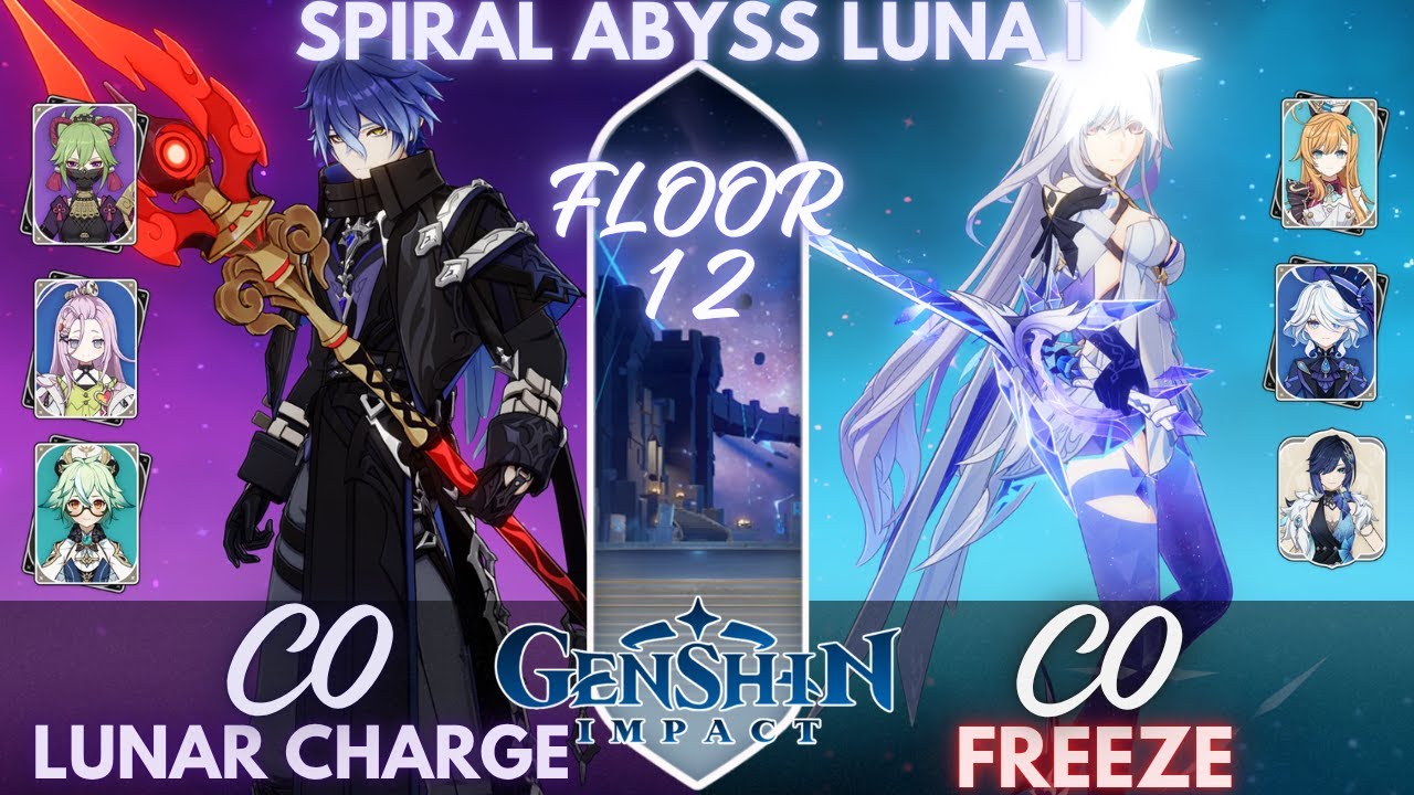 SPIRAL ABYSS LUNA I - FLINS C0 LUNAR CHARGE & SKIRK C0 FREEZE - FLOOR 12