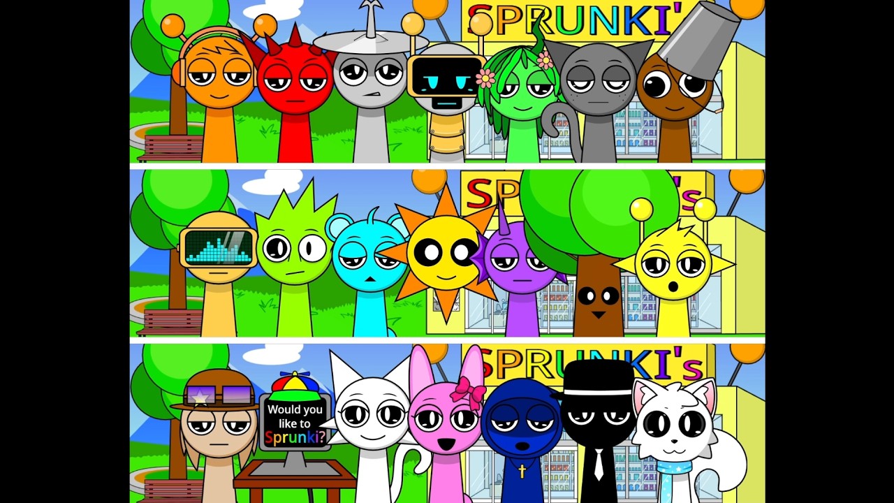 Sprunki - SPRUNKMART - with All Characters