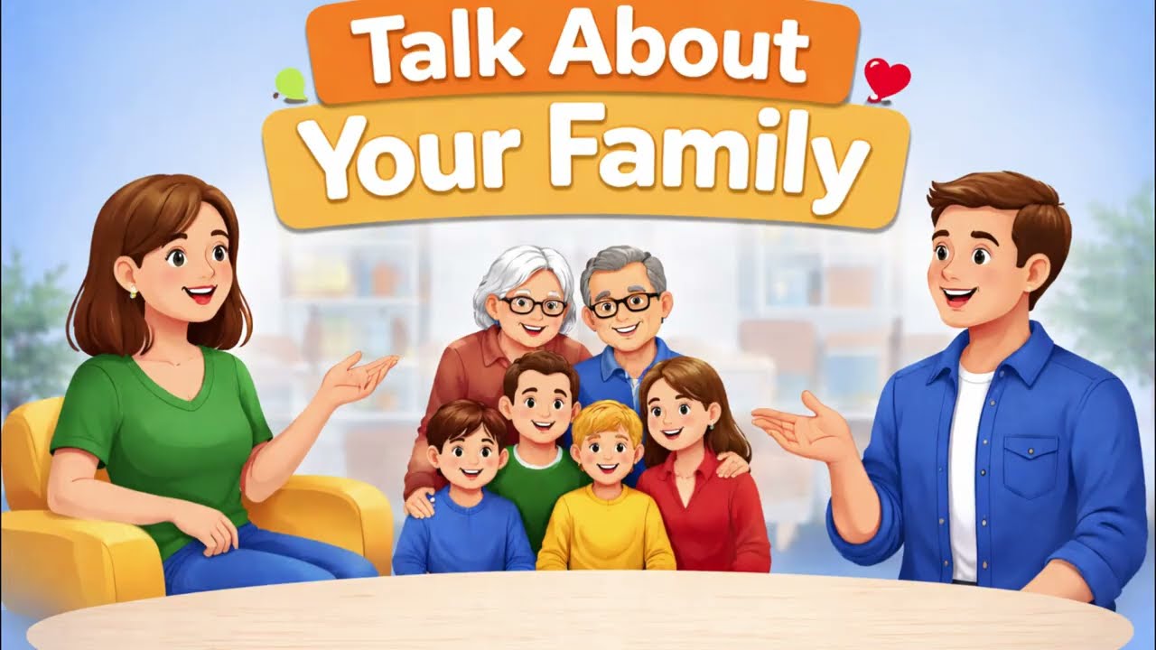 Learn English A1–A2 | How to Talk About Your Family in English (Easy Conversation)