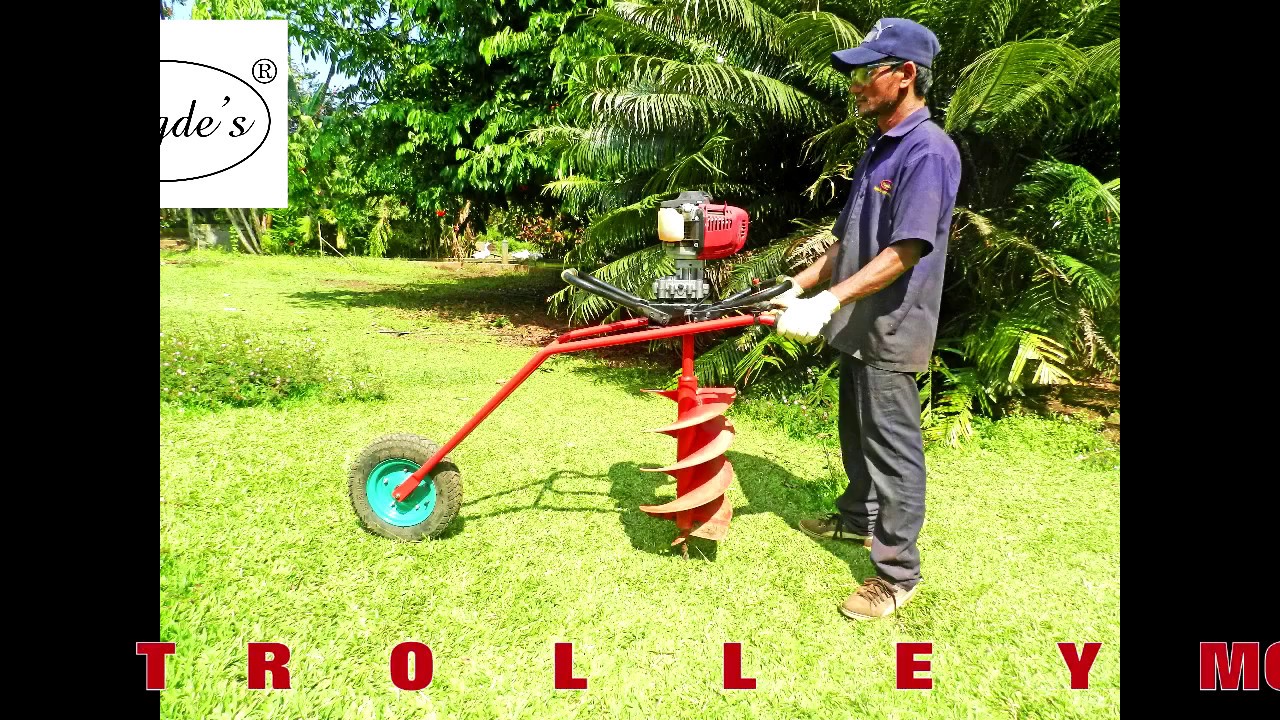 TROLLEY MOUNTED EARTH AUGER FOR 12 INCH HOLE