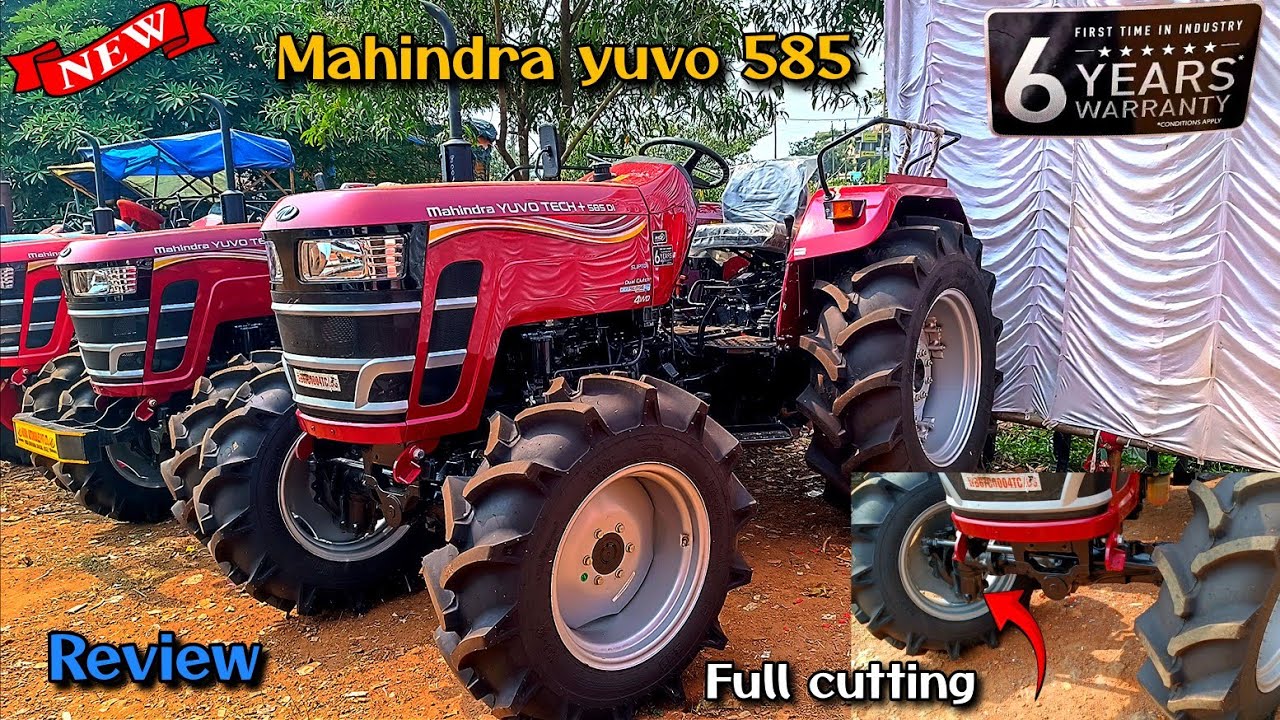 Mahindra yuvo tech plus 585di 4wd special edition tractor review & power steering cutting check ✅