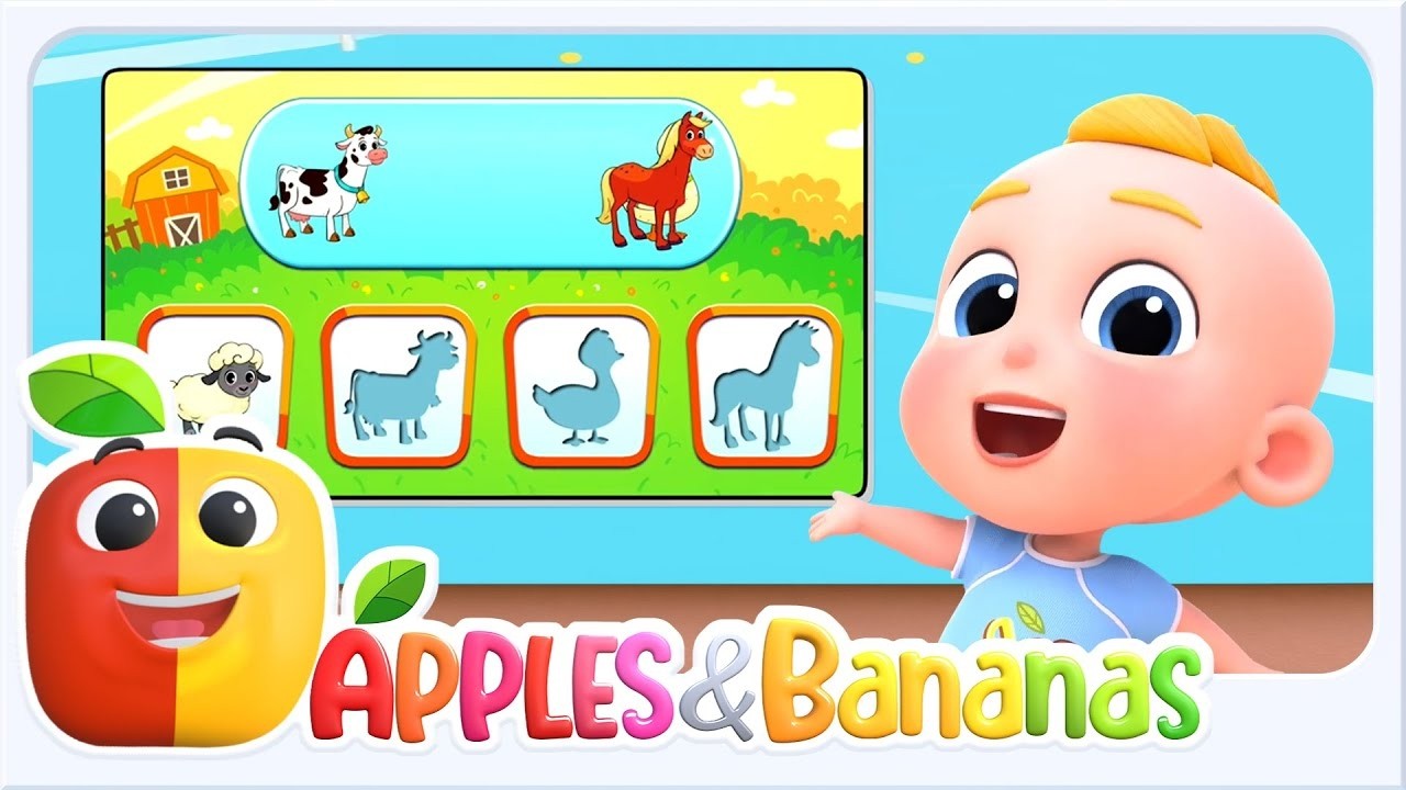 Educational Apples and Bananas Song for Kids | Fun Learning Fruits Nursery Rhyme