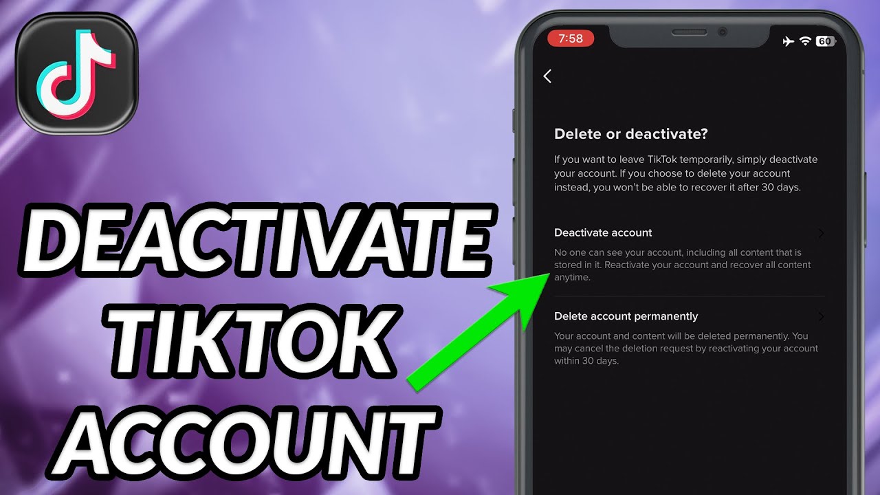 How To Temporarily Deactivate TikTok Account