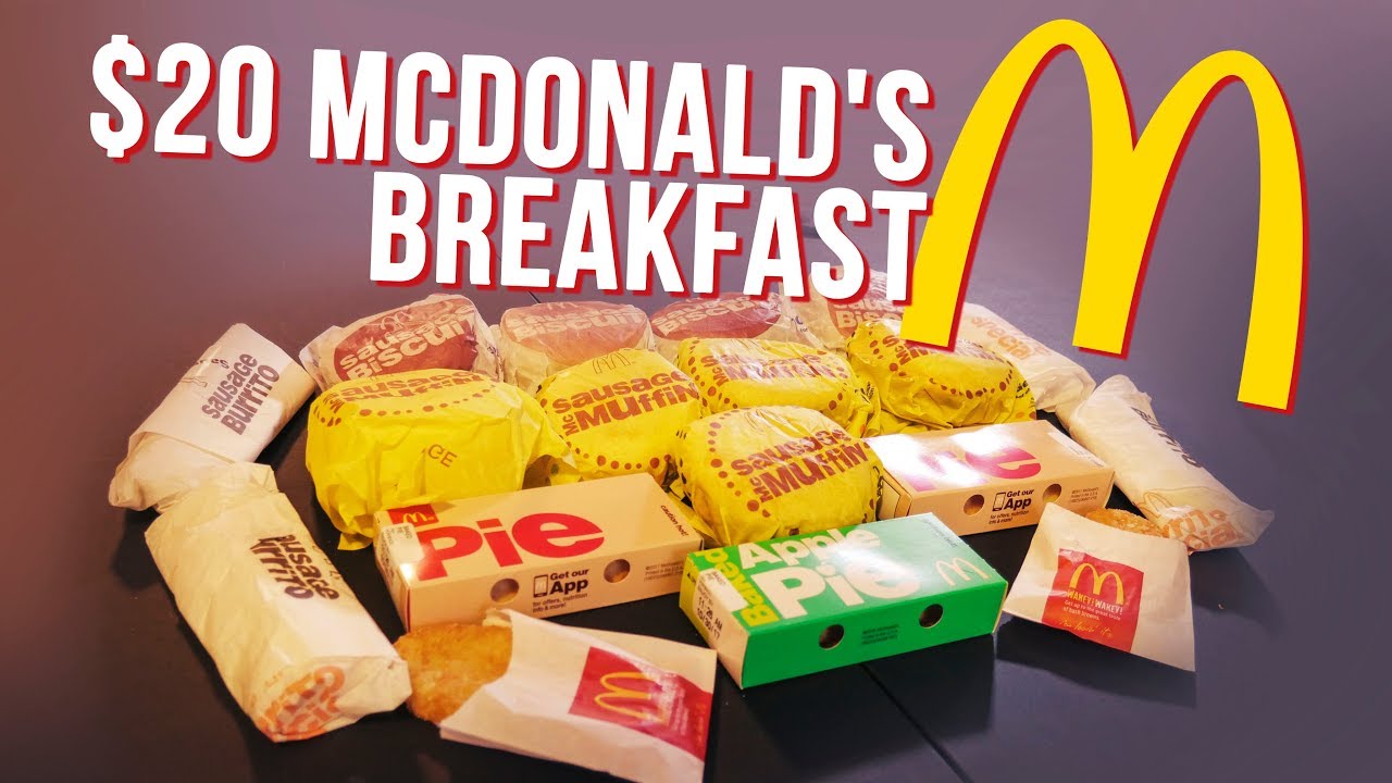 MCDONALD'S BREAKFAST $20 VALUE MENU CHALLENGE!!