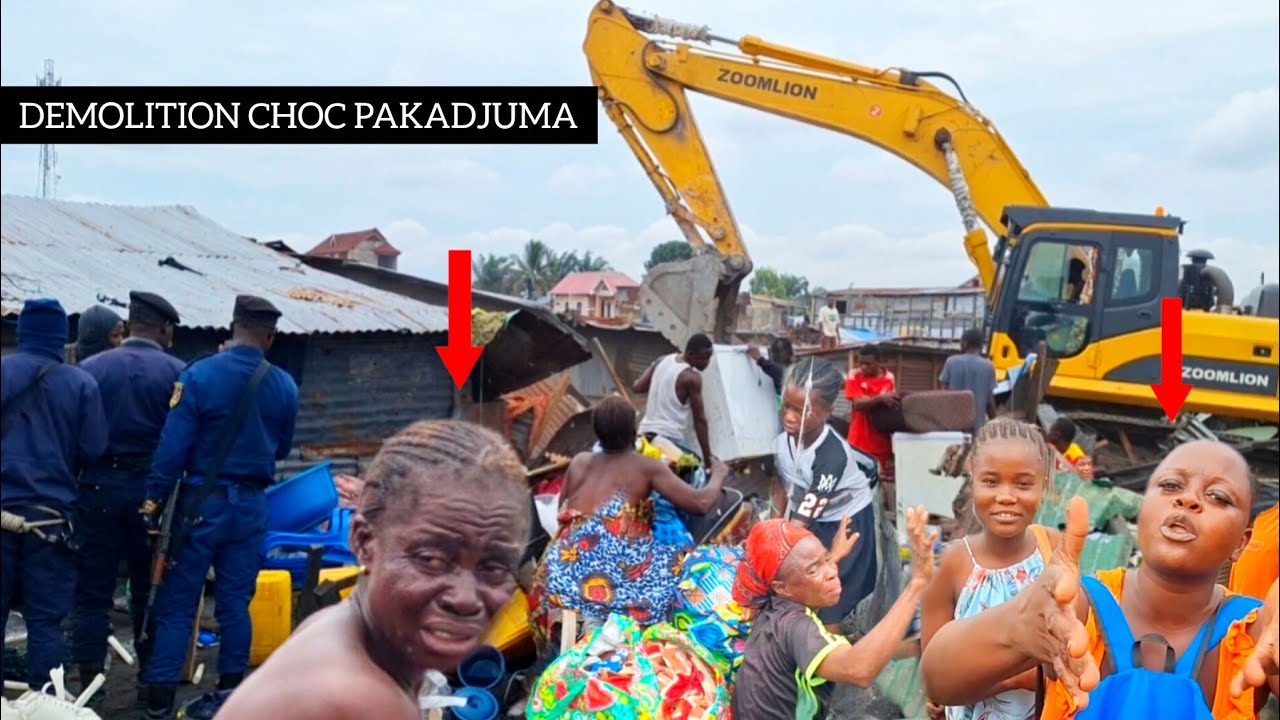 🚨DÉMOLITION CHOC À KINSHASA : Pakadjuma sous tension ! Les prostituées en larmes face aux bulldozers
