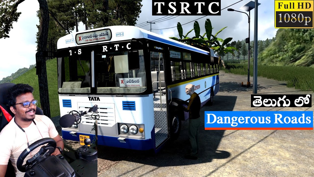 TSRTC Express Bus Dangerous Roads Driving with Logitech g29 Steering | ETS2 Telugu