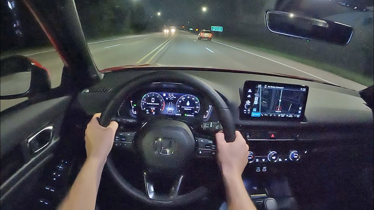 2022 Honda Civic Hatchback Sport Touring - POV Night Drive (Binaural Audio)