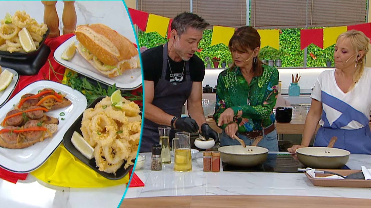 TAPAS DE CHORIZO A LA SIDRA Y BOCADILLOS DE CALAMAR: Rodrigo Cascón y la ayuda de Teresa Calandra