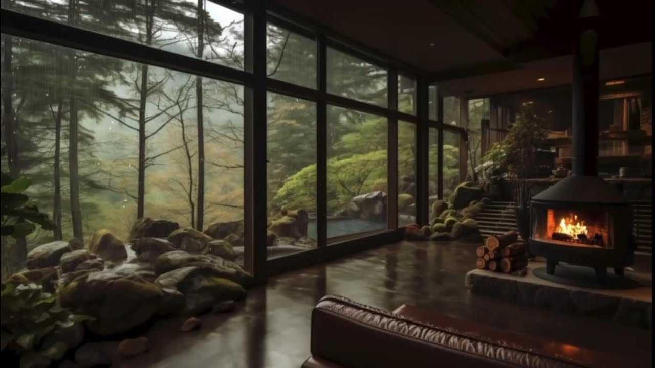 Indoor Fireplace Ambience for Nighttime | Calm Cozy Atmosphere