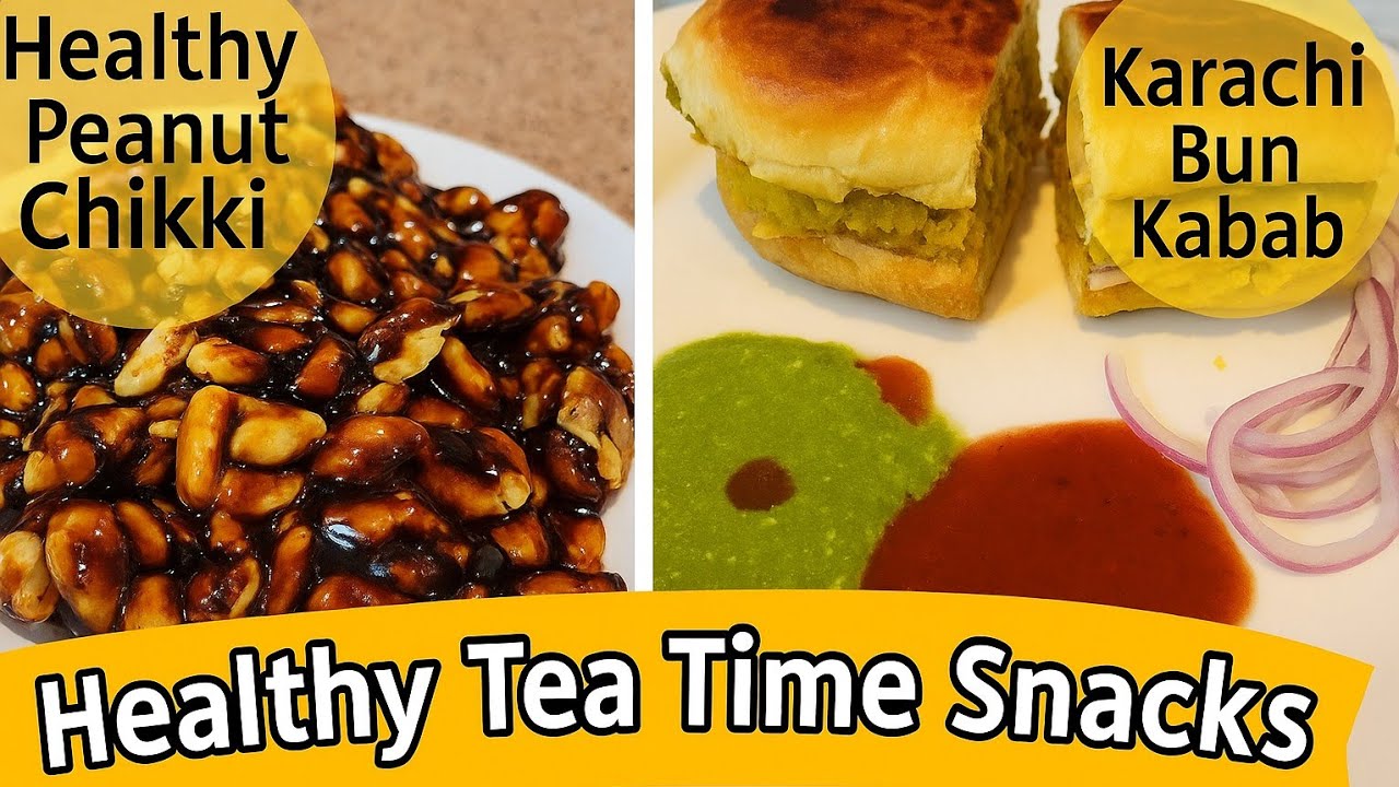 Husband’s Tea Return Special🫠 | Healthy Peanut🥜 Chikki & Karachi Bun Kaba🥖🍔 | Easy Recipes