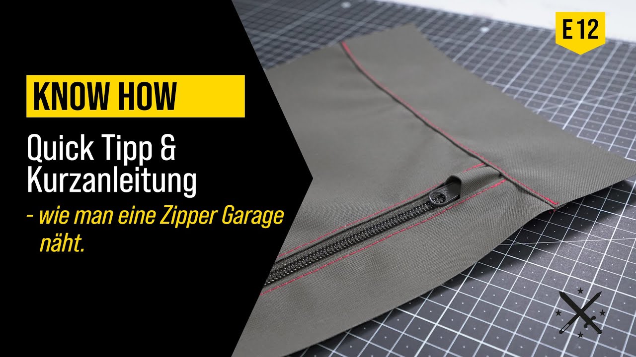 How to make a ZIPPER GARAGE for Pouches - Zipper Garage für Taschen nähen