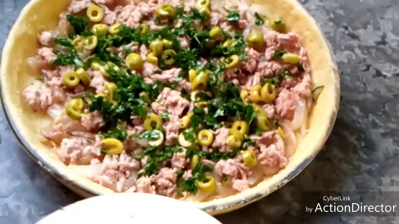 كيش بالطون 😋 سهل بعجين كيذوب فالفم