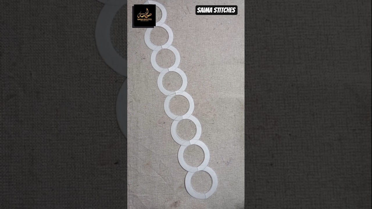 Beautiful Daman design bukram pattern cutting for beginners #shorts#youtubeshorts#seewinghacks
