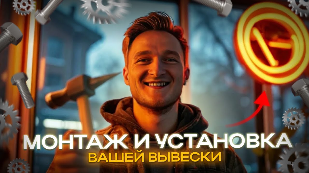Монтаж и установка неоновой вывески от NEONROOM.NN