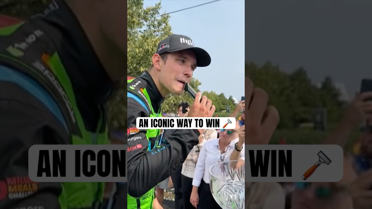 A bet was a bet for Christian Lundgaard 🪒 #indycar #racing #indyto
