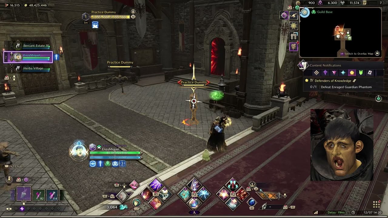 Throne And Liberty Invocator &ndash; Dummy Test in 22s (5m - No Stellarite - DELU STAFF)