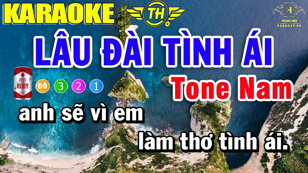 Lâu Đài Tình Ái Karaoke Tone Nam Nhạc Sống | Trọng Hiếu