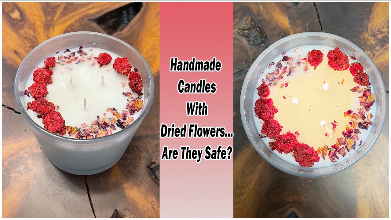 DIY Candle Making Video~Making And Burning A Candle With Dried Flowers (Is It Safe)?!