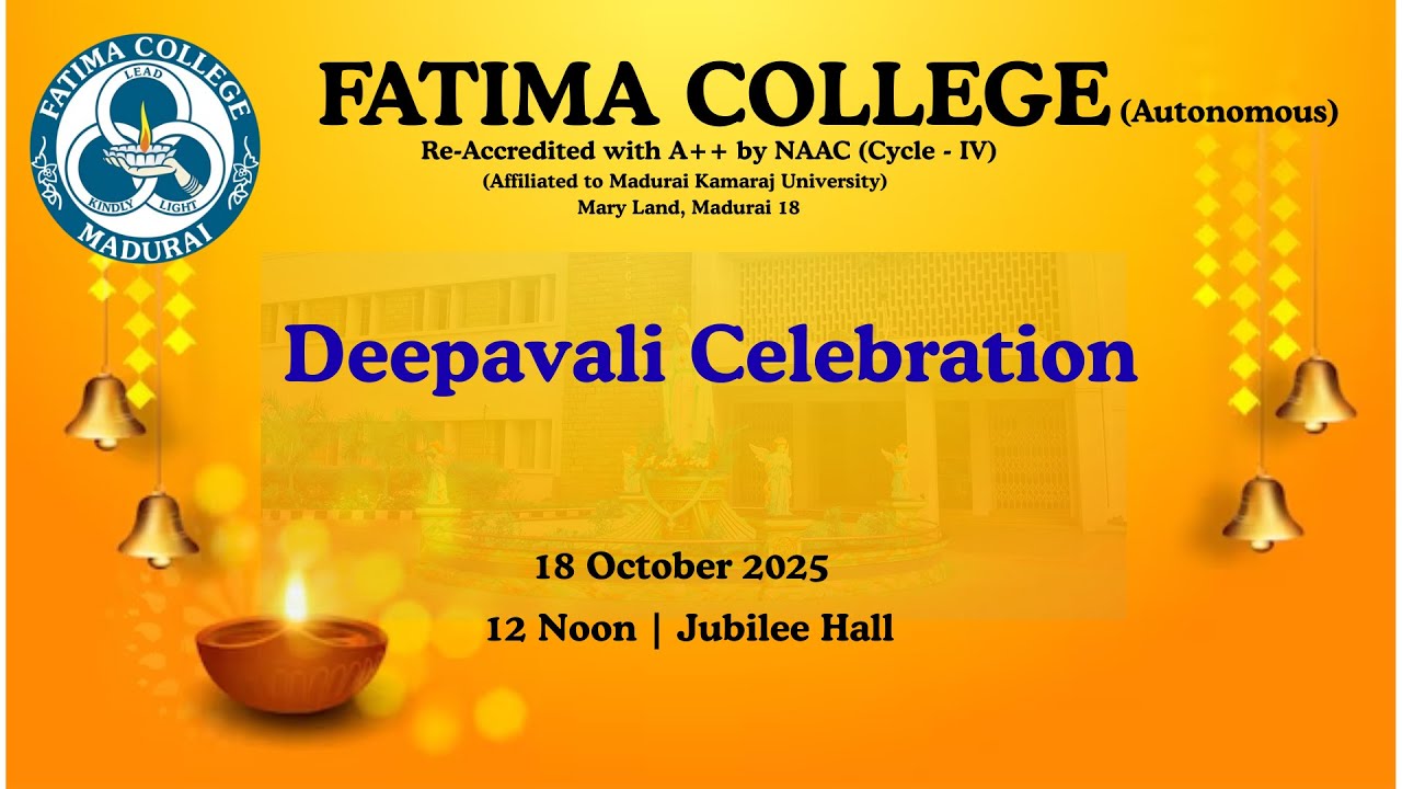 Deepavali Celebration - Fatima College - 18.10.2025 | 12 Noon