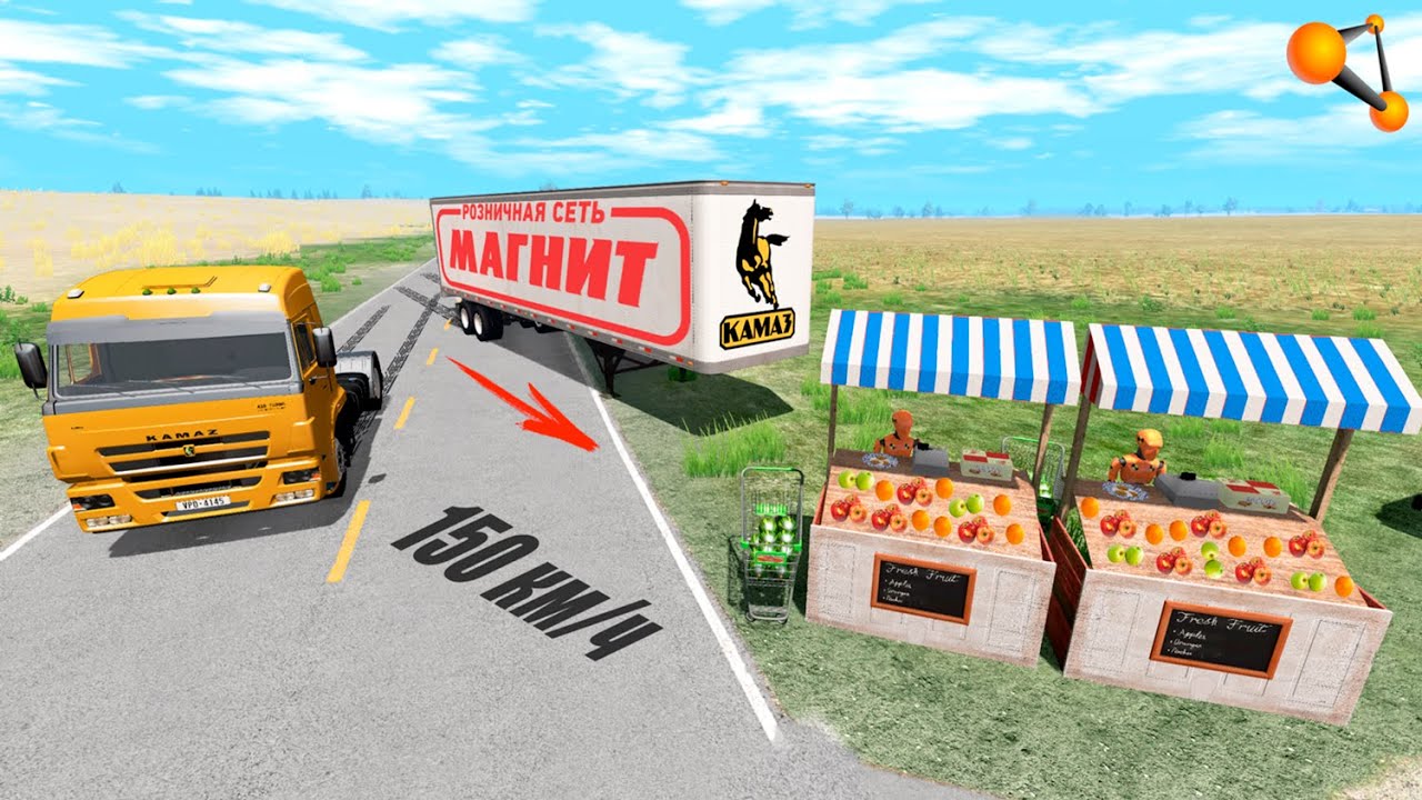 НЕ ЗАКРЕПИЛ ПРИЦЕП! ОСТАНОВИТЬ ЕГО УЖЕ НЕВОЗМОЖНО | BeamNG.drive