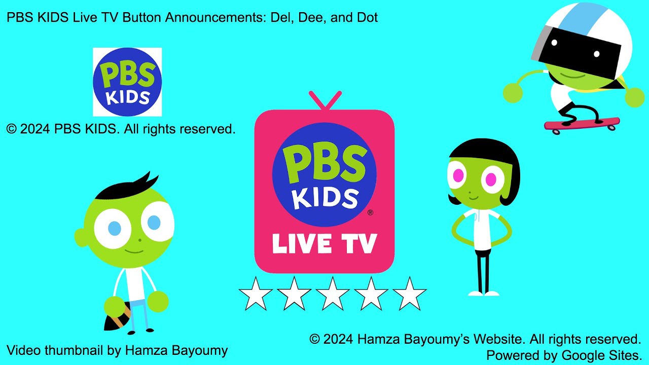 PBS KIDS Live TV Button Announcements: Del, Dee, and Dot (MOST VIEWED VIDEO)