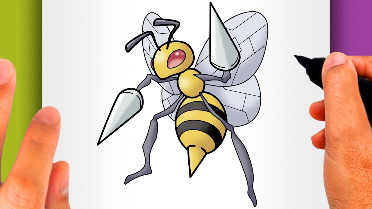 HOW TO DRAW BEEDRILL - How to Draw Pokémon Nº 0015 (EASY POKÉMON DRAWING) - Beedrill Drawing