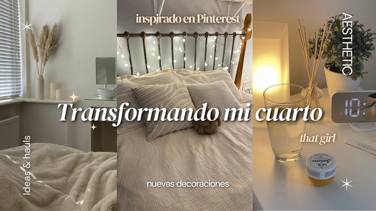 TRANSFORMANDO MI CUARTO⭐️♡// inspirado en pinterest, nuevas decoraciones y hauls☁️