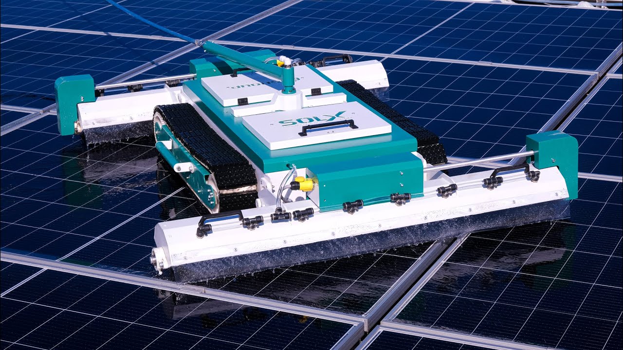 SOLX PRO | G&uuml;neş Paneli Temizlik Robotu | Solar Panel Cleaning Robot