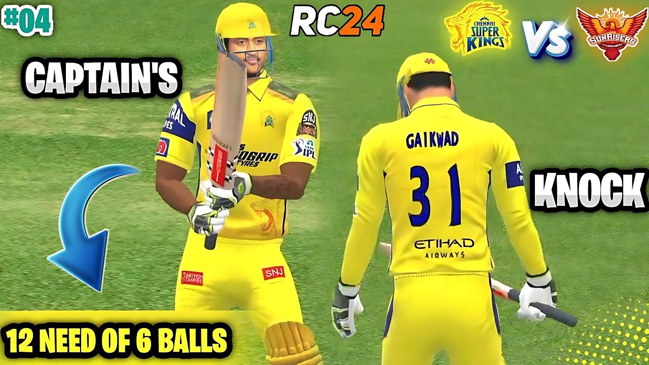 ⚡🦁Captain's Knock🔥! CSK vs SRH - IPL / RCPL 2024 In Real Cricket 24 Ta Gaming