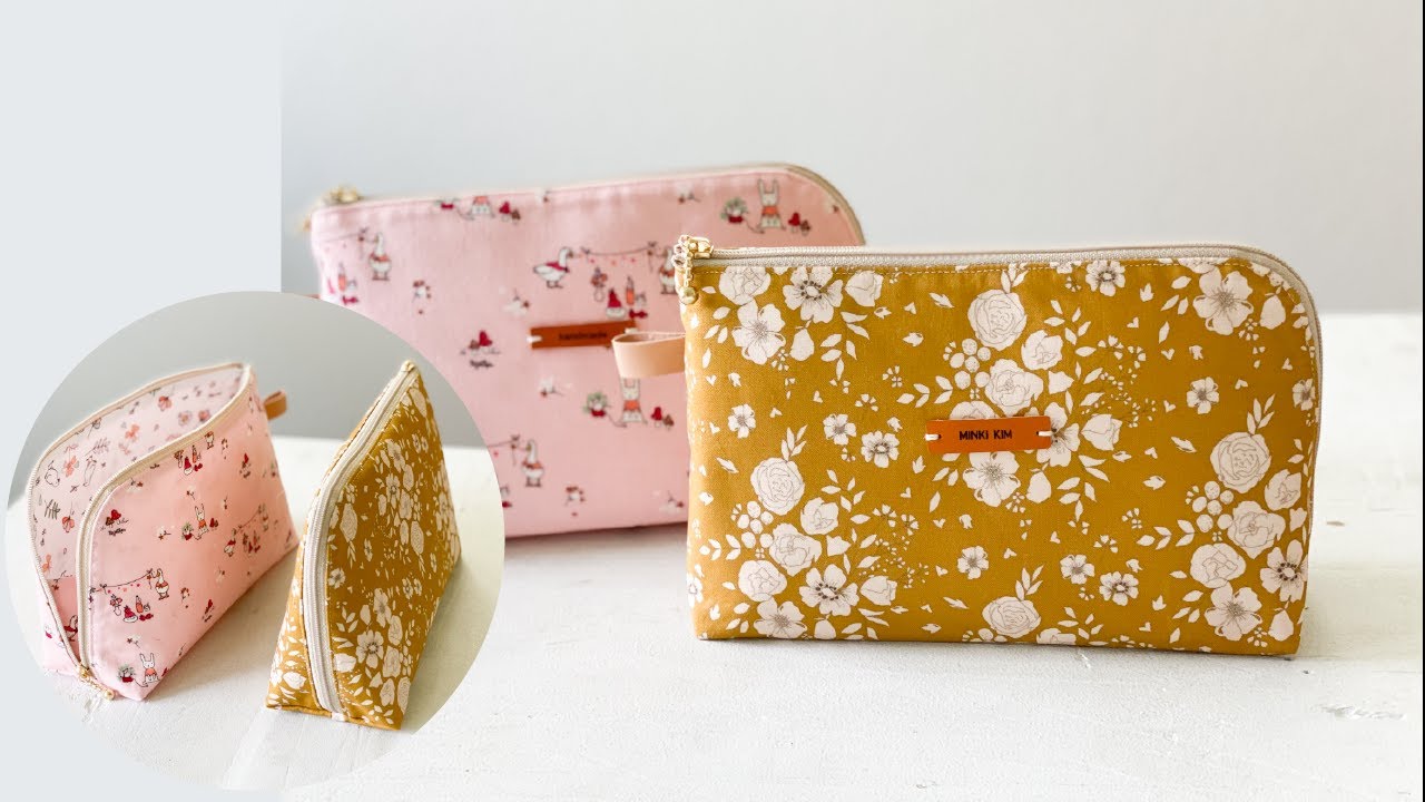 How to sew a Wide Open Zipper Pouch | Handmade Bag | Beginner Friendly Sewing