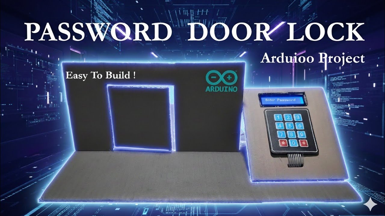 How to make a password door lock system using Arduino || Arduino uno project  || door lock 🔐🤯