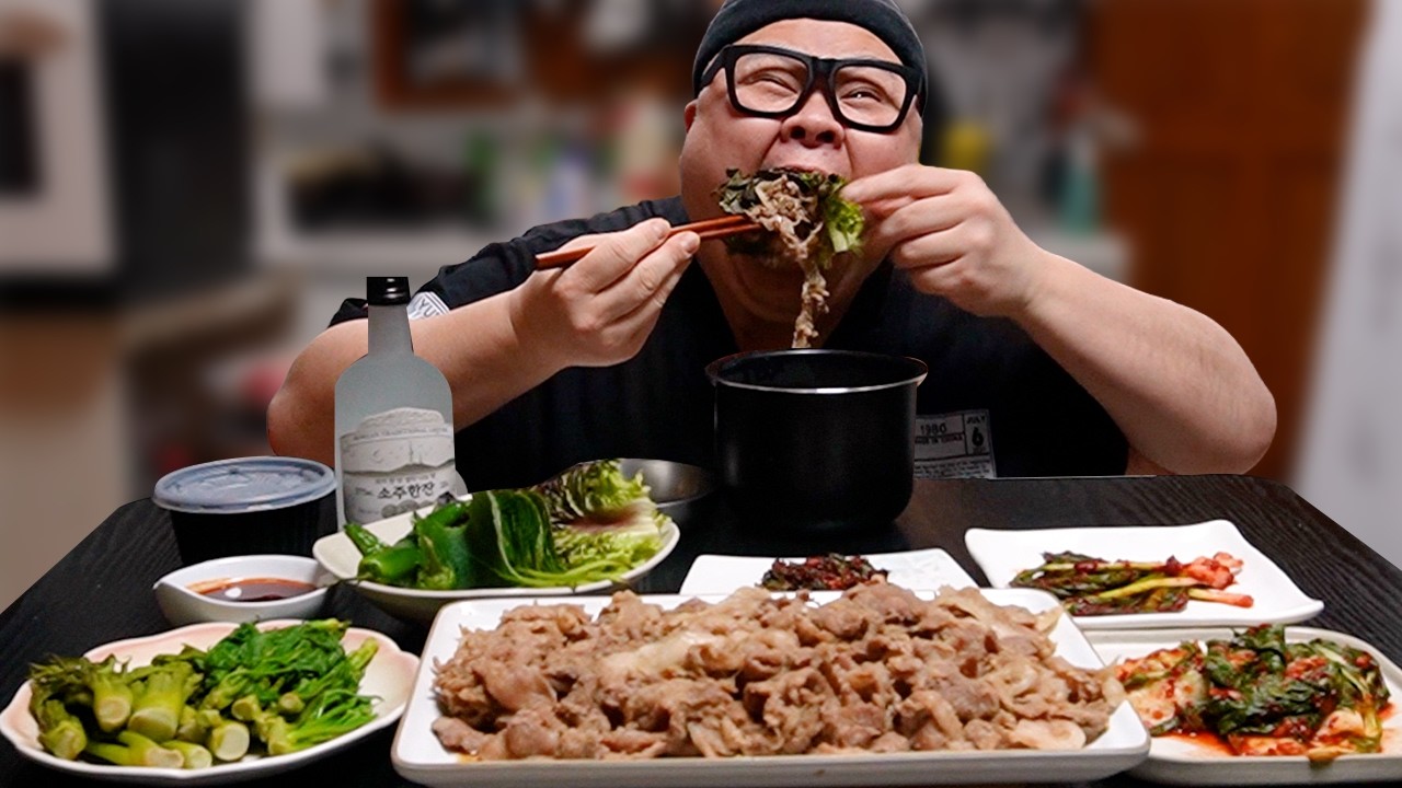 임창정의 소주한잔? 이 술 뭐야 계속들어가네 불고기 한상에 기가막힌 술한잔│Bulgogi and Korean food Mukbang Eatingshow