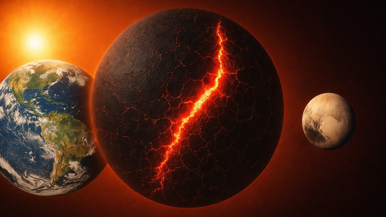 태양계에서 행성 X가 관측되었으며, 그 위에 균열이 나타났습니다