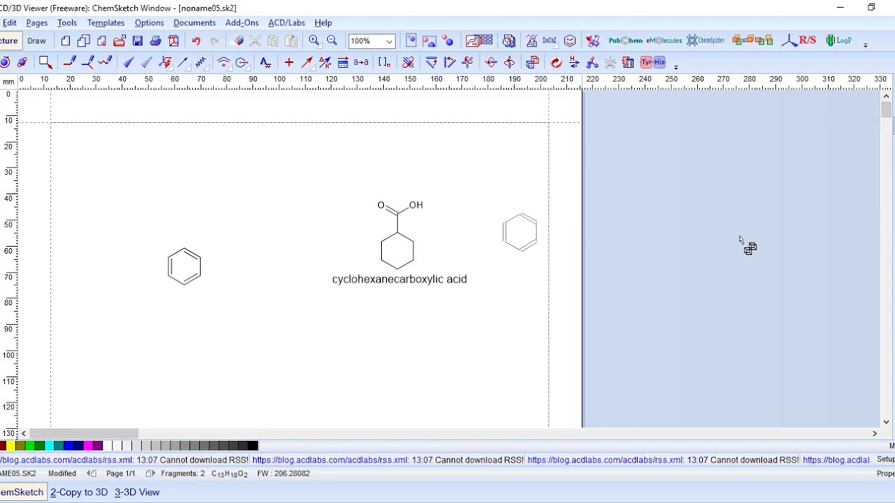 شرح برنامج ChemSketch بطريقة مبسطة
