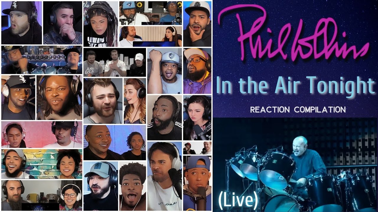 REACTION COMPILATION | Phil Collins - In the Air Tonight (Live) | Reaction Mashup