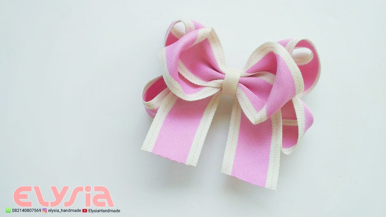 New laço Boutique Com Duas Pontas  🎀 Ribbon Bow 🎀 DIY by Elysia Handmade