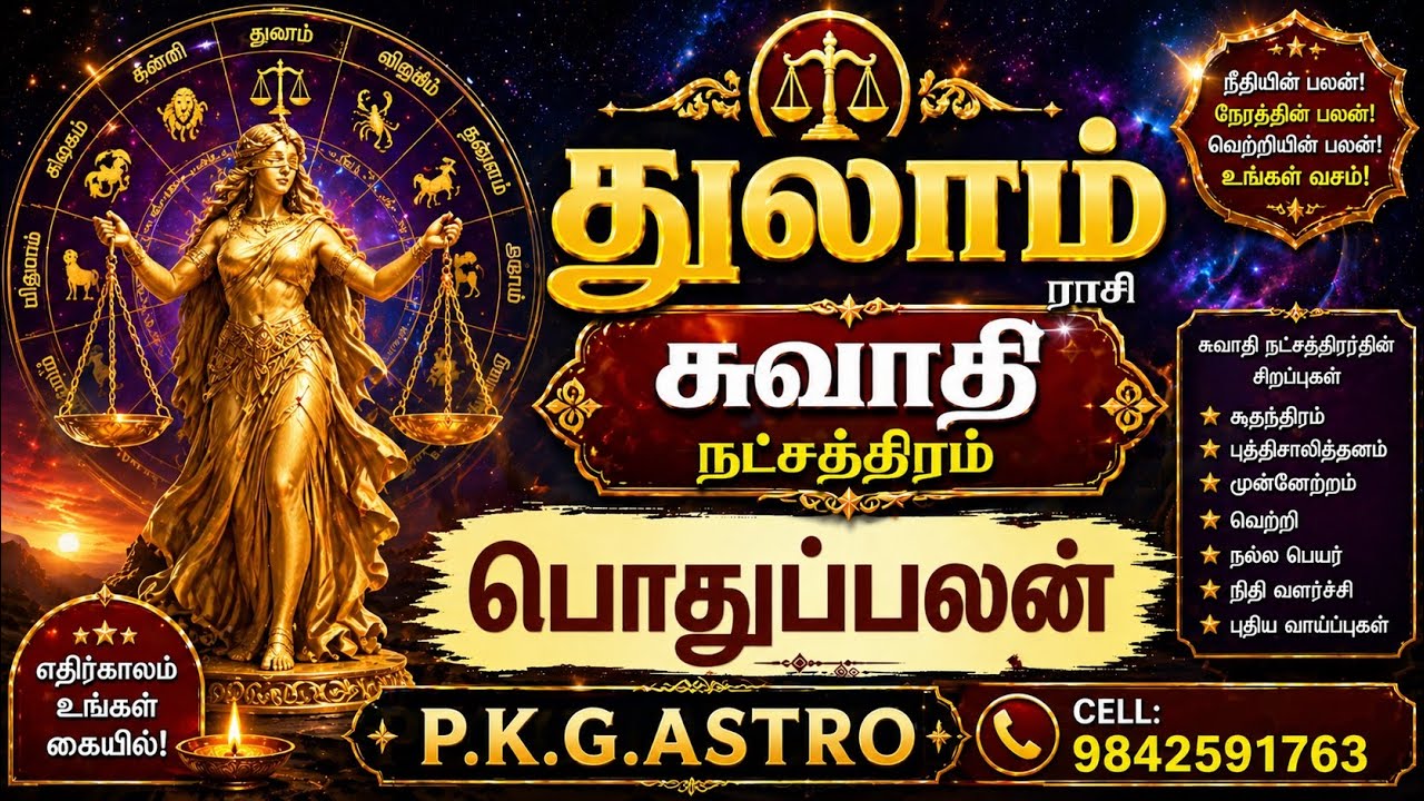 துலாம் ராசி,சுவாதி நட்ச்சத்திரம் பொதுப்பலன்கள்.THULAM RASI,SUWATHI STAR POTHU PALANKAL