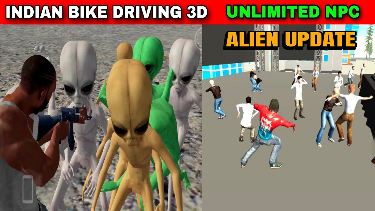 Unlimited Npc Alien Update | Funny Gameplay Indian Bikes Driving 3d 🤣🤣
