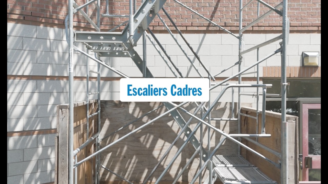🛠️🔝Escalier cadre : Accès protégé, circulation optimisée - ÉCHAFAUDS PLUS
