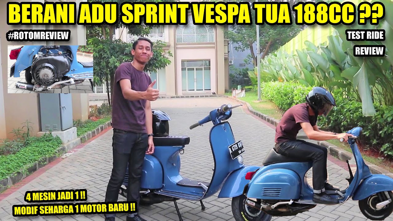 VESPA SUPER 188CC 1974 TEST RIDE REVIEW #ROTOMREVIEW