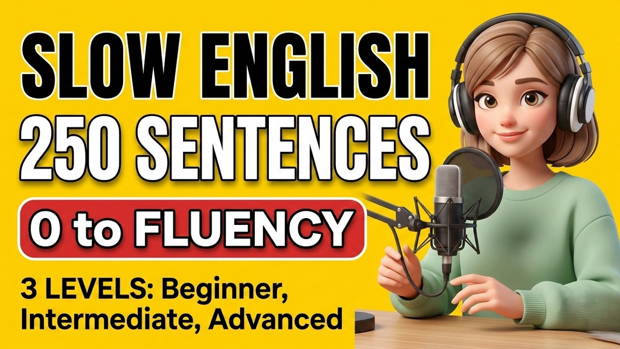 Slow English Shadowing: 250 Sentences for Total Fluency | City & Travel Journey (3 Levels)