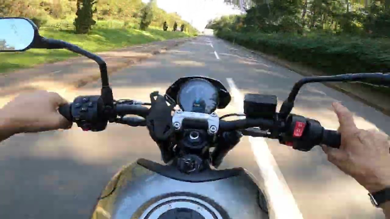 TRIUMPH TRIDENT 660 TEST RIDE PONTEIRA ATALLA EM AÇO INOX 304 USANDO  ACABAMENTO ORIGINAL 05-06-2023