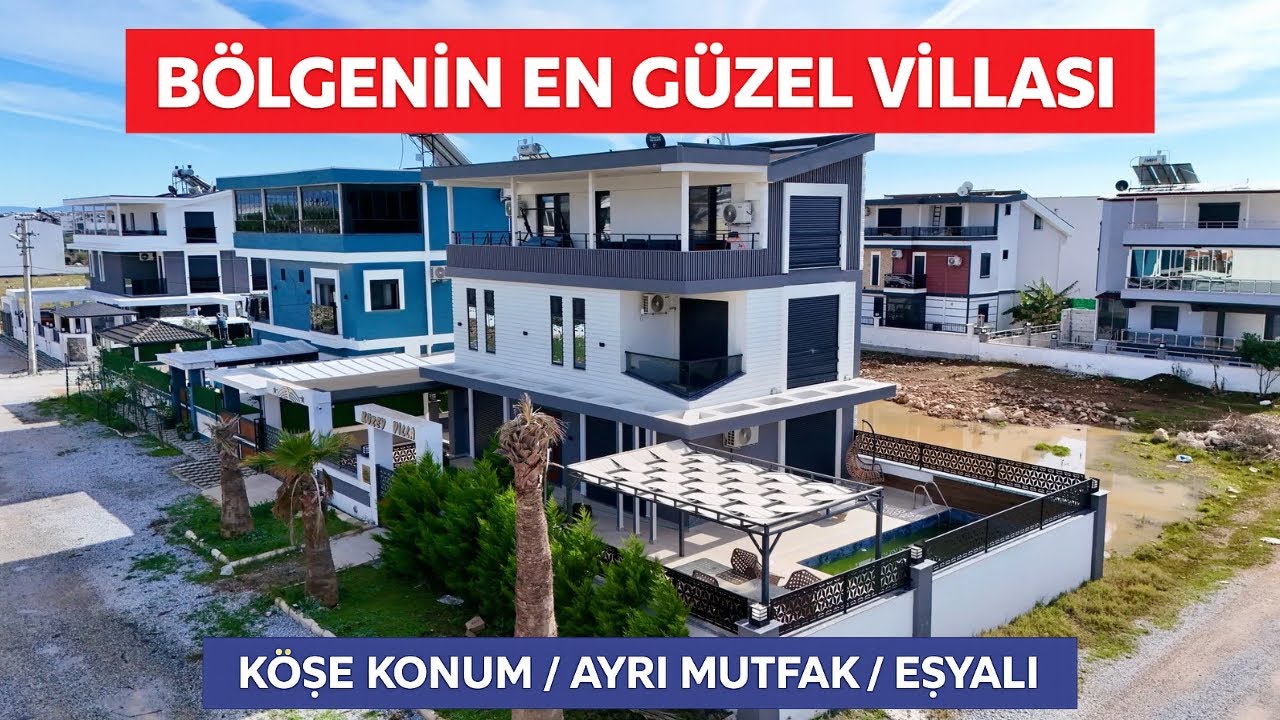 Didimde Böyle Villa Yok Köşe Konumda Havuzlu Eşyalı Villa Turu (D-45)